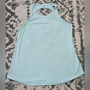 Massimo seafoam green open back tank top
